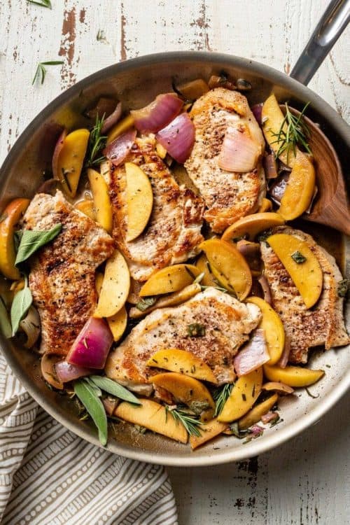 One Pan Pork Chops with Apples Recipe for Fall