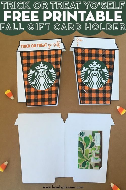 Starbucks Gift Card Halloween Printable