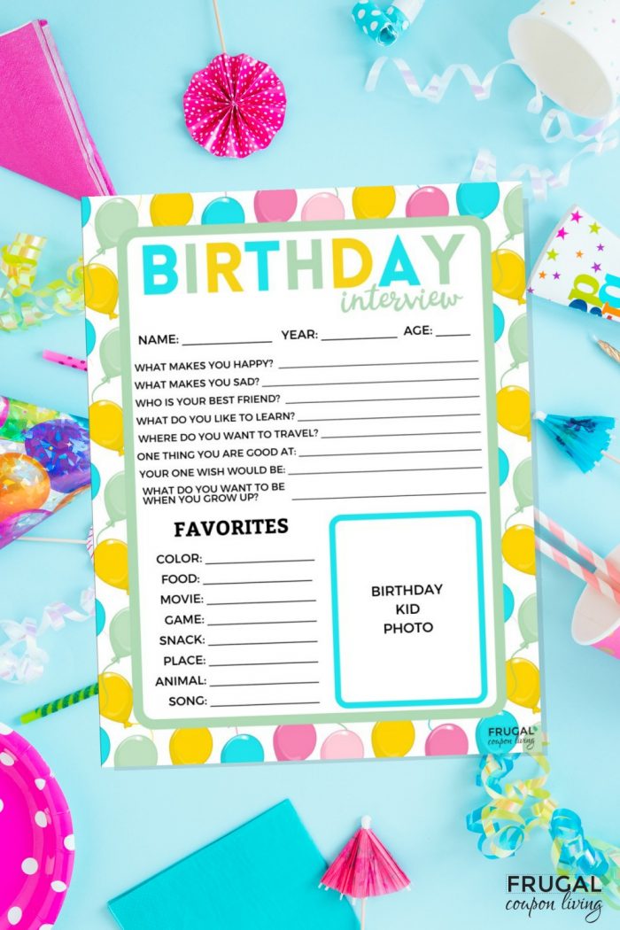 Birthday Interview Questions PDF Printable