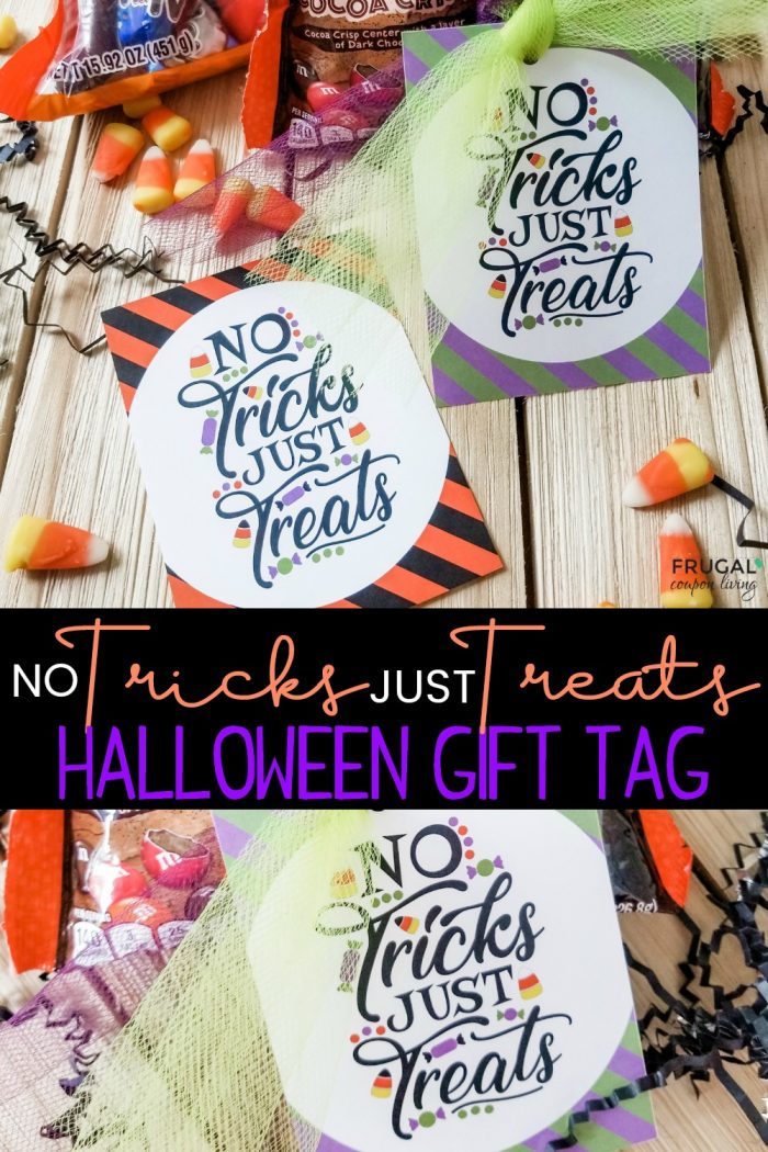 Printable Halloween Gift Tag No Tricks Just Treats