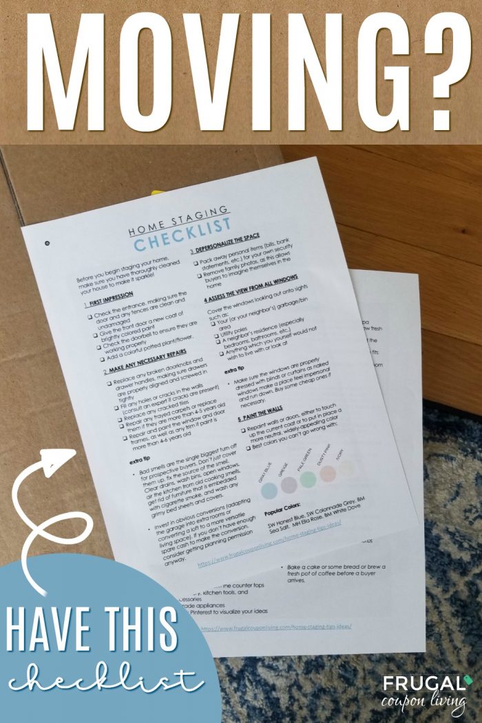 Moving Home Staging Checklist for Home Staging