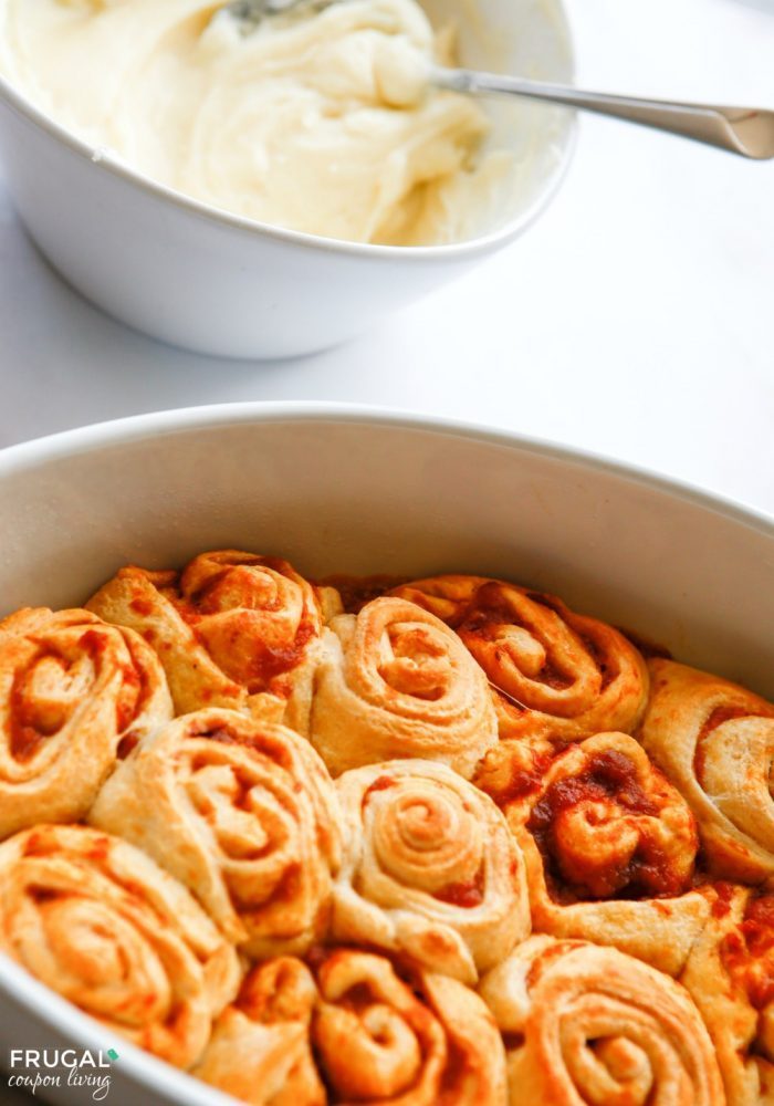 pumpkin pie cinnamon rolls with homemade cream cheese frosting
