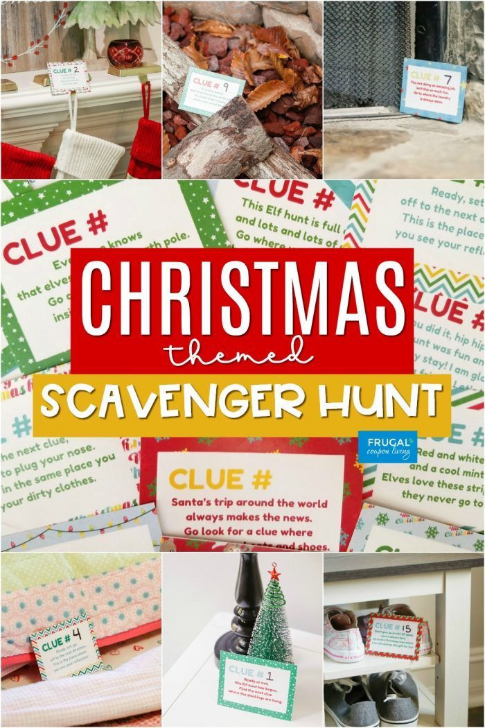 Christmas scavenger hunt rhyming clues