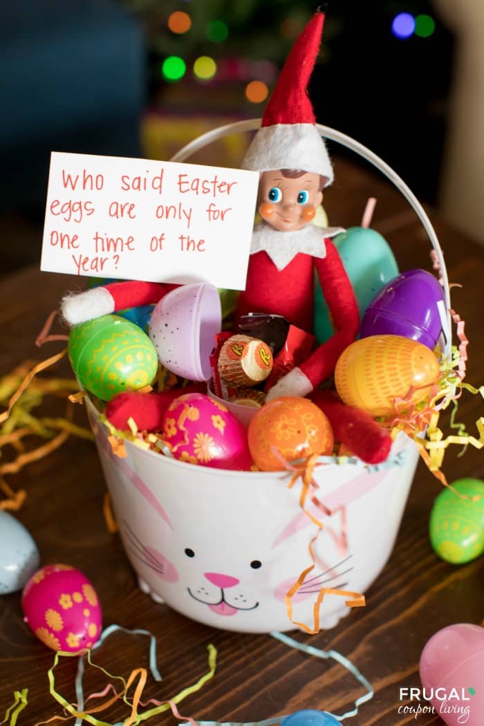 Elf on the Shelf Easter Egg Idea + Bunny Costume & Printables