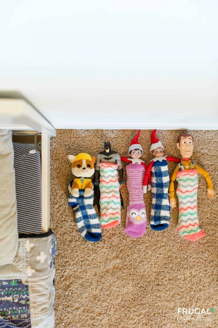 Elf on the Shelf Sleeping Bag in Socks