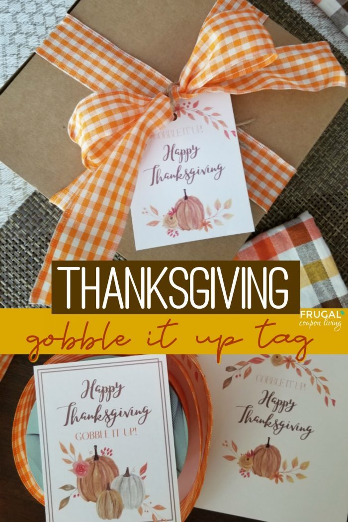 Gobble It Up Thanksgiving Gift Tags