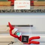 Elf on the Shelf Face Mask Hammock with Free Printable Letter Boards and Mask