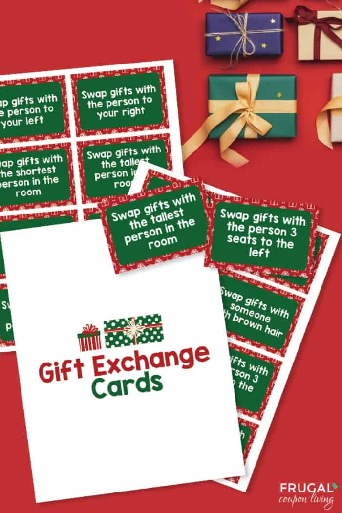 Christmas Gift Exchange Printable PDF - Christmas White Elephant Game Directions