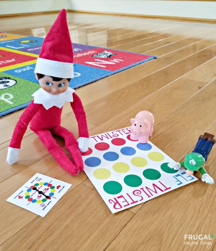 Elf on the Shelf Twister Board with Spinner