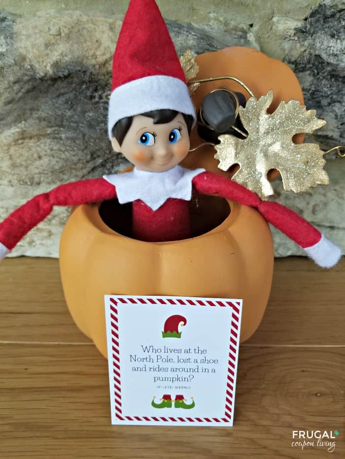 Cinderella Pumpkin Christmas Joke for Kids - 30 Funny Elf on the Shelf Printables