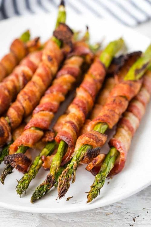 Bacon Wrapped Asparagus Appetizers for a Holiday Party