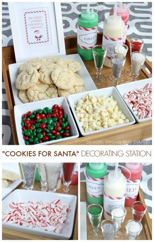 Cookie Decorating Station for Santa Claus