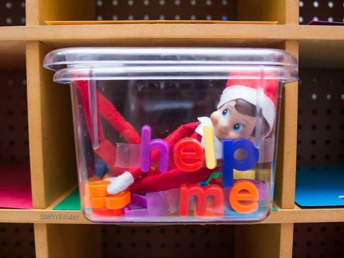 Elf on the Shelf Classroom Ideas - Help Me Magnetic Letters