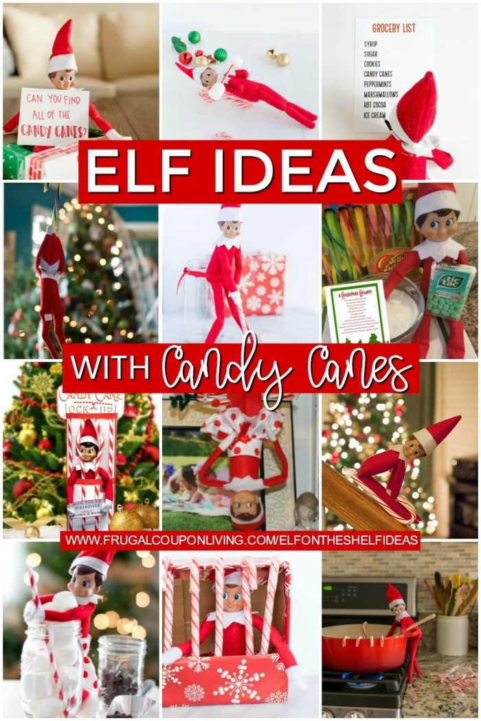 Elf on the Shelf Candy Cane Ideas