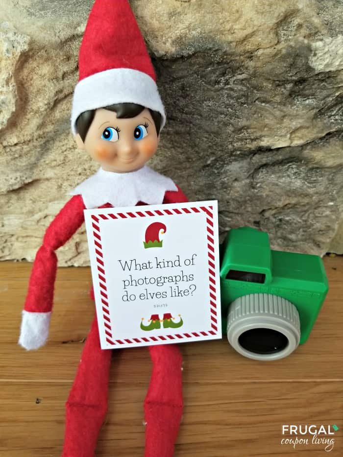 Selfie Elf on a Shelf Joke - 30 Days of New Elf Jokes Printables