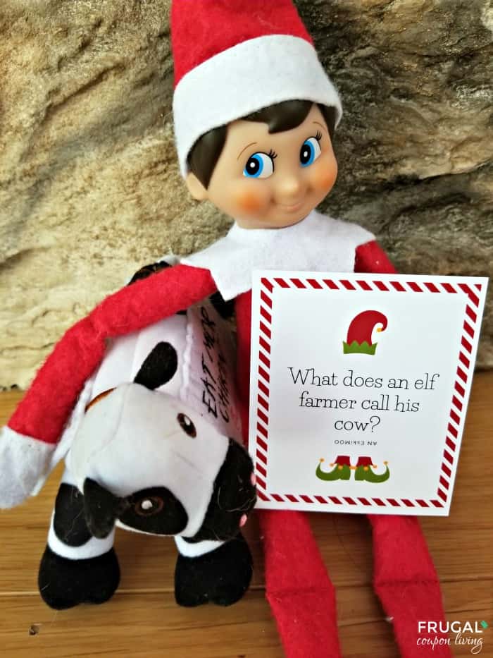 Cow Elf on the Shelf Jokes - 30 Days of Christmas Jokes Printables