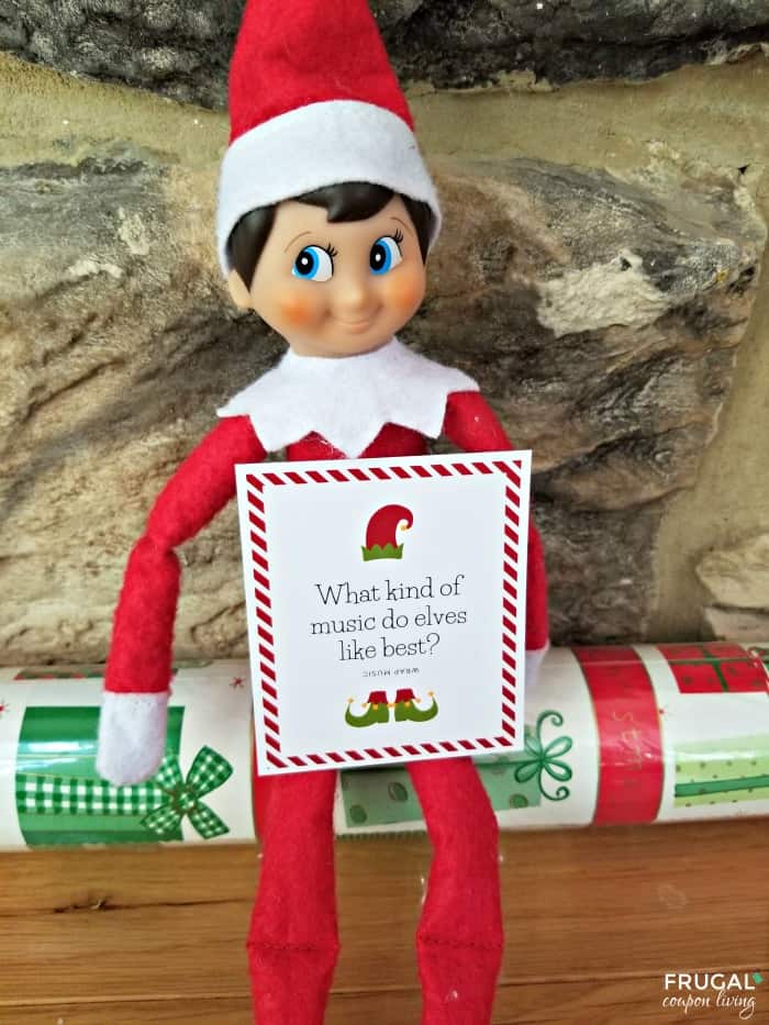 Wrap Elf a Shelf Printable Joke Card - 30 Days of Silly Elf Printables Ideas