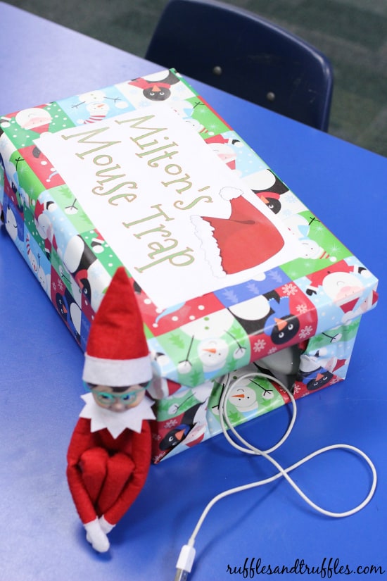 Elf on the Shelf Ideas for School - Computer Mousetrap