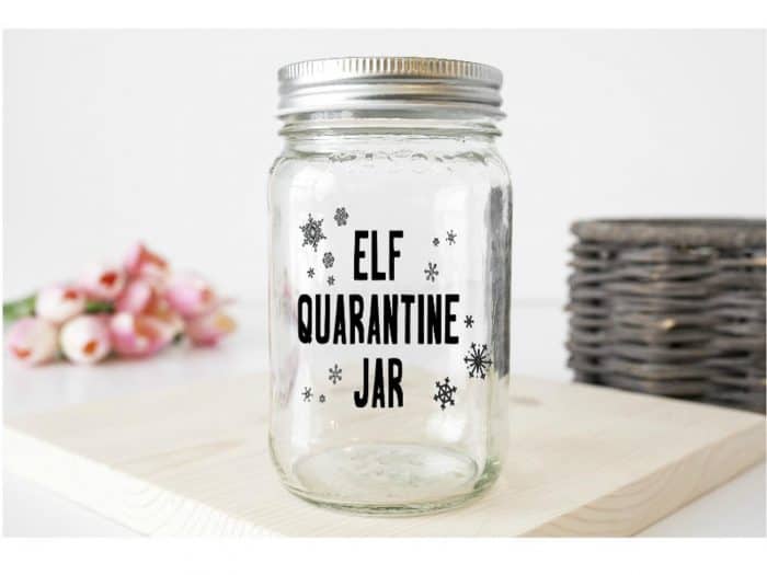 Quarantine Elf on the Shelf Jar - Digital Download Vinyl for Mason Jar