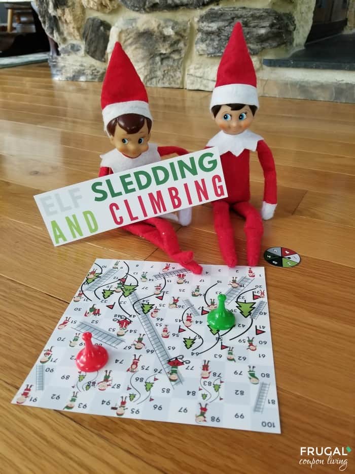 Elf on the Shelf Sledding & Climbing Chutes & Ladders Board