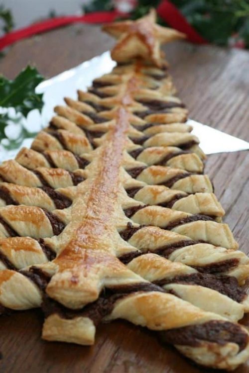 Nutella Pastry Christmas Tree Party Appetizer