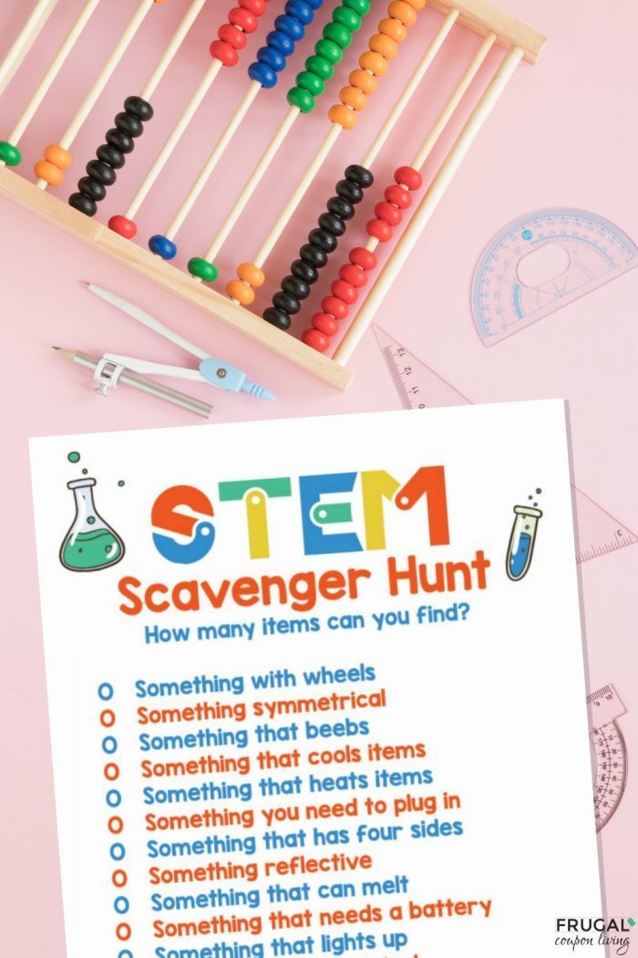 STEM Challenges classroom Scavenger Hunt for Kids Printables PDF