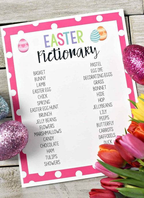 Traditional Easter Games + Easter Pictionary Game Printable PDF