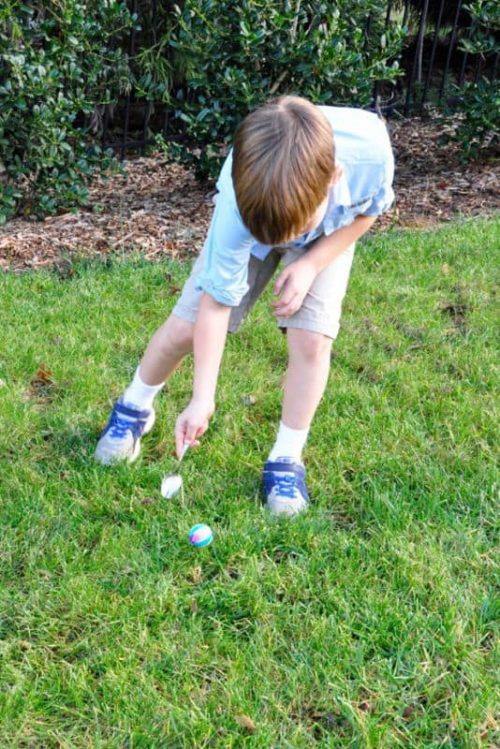 Lawn Egg Roll Easter Egg Game + Traditional Easter Party Games for Kids