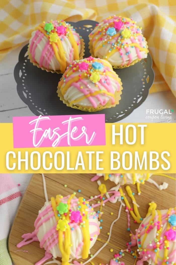 Easter Hot Chocolate Bombs with Surprise Marshmallows