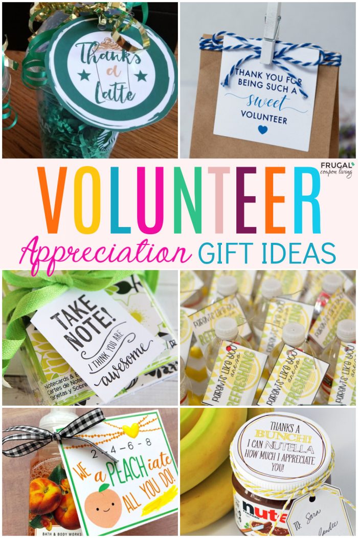 a collage of volunteer appreciation gift ideas for national volunteer week