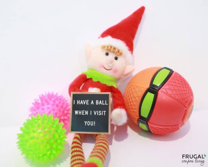 Elf on the shelf ideas with balls