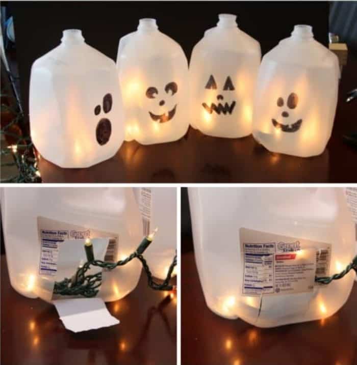 milk jug halloween ghost craft