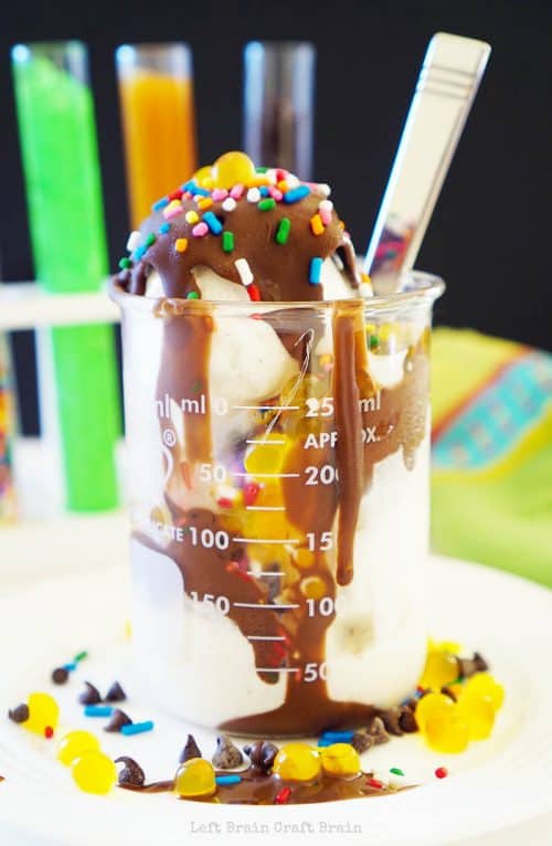 Mad Scientist Party Food mad science ice cream in a beaker