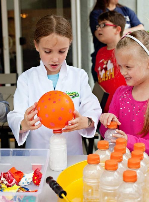 balloon water bottle Science experiment for Kids Mad Science Party