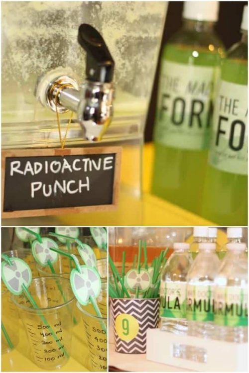 Mad Scientist Party Drinks Radioactive Punch