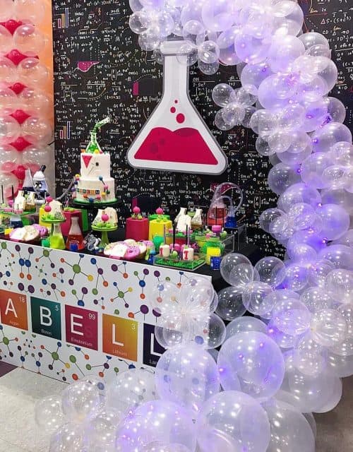 Girl's Mad Scientist Party Décor Balloon Garland DIY