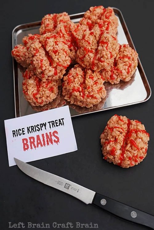 Halloween Party Mad Scientist Theme Rice Krispie Treats Party Food