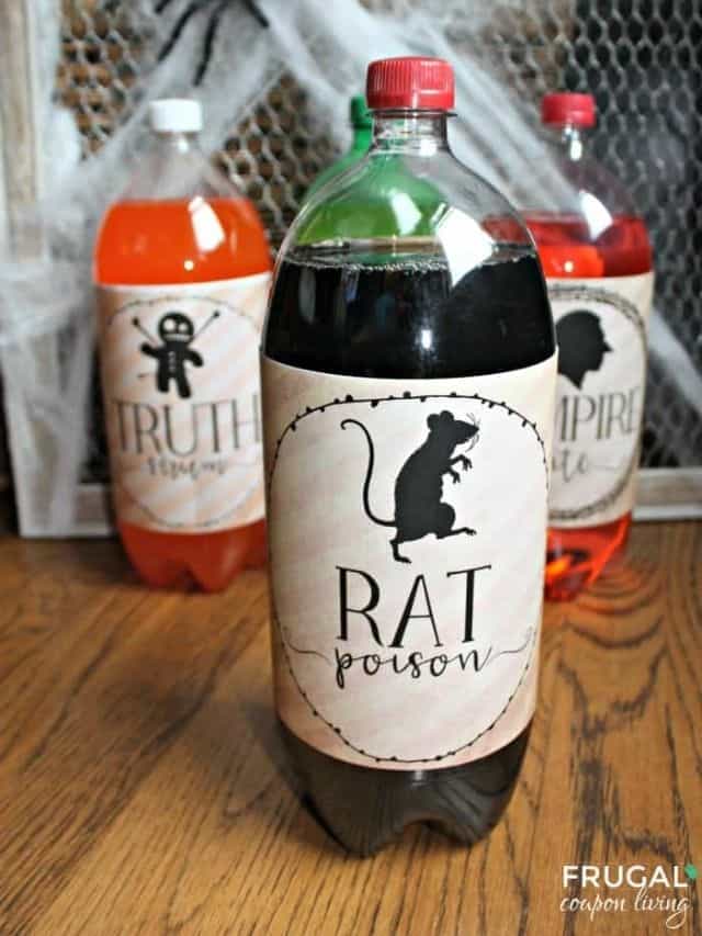 Shocktails Halloween Bottle labels For 2- Liter Soda Bottles Story