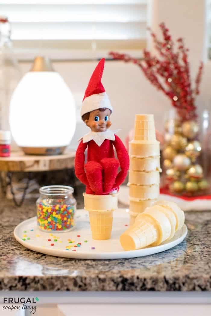 Elf on the Shelf Ice Cream Cone