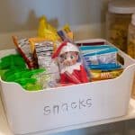 Elf on the Shelf in the Snacks