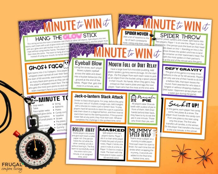 Halloween Minute to Win it Party Games