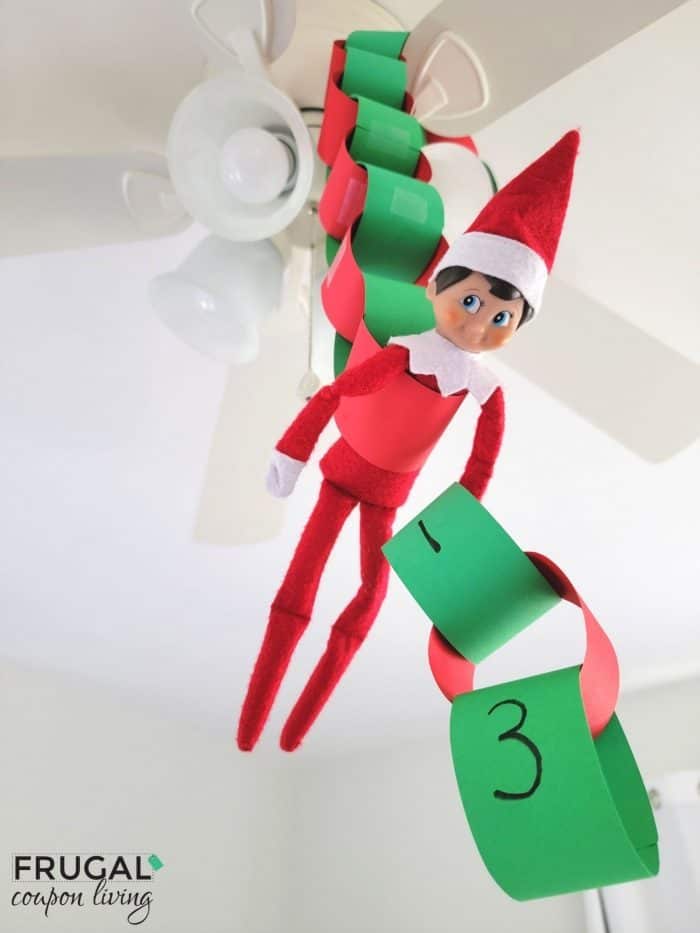 Elf on the Shelf paper chain countdown