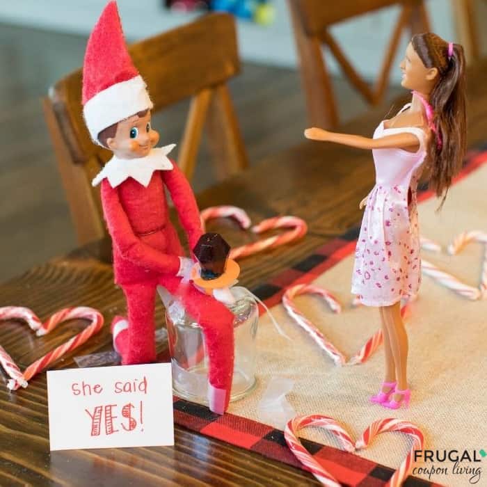 Elf on the shelf proposal and wedding