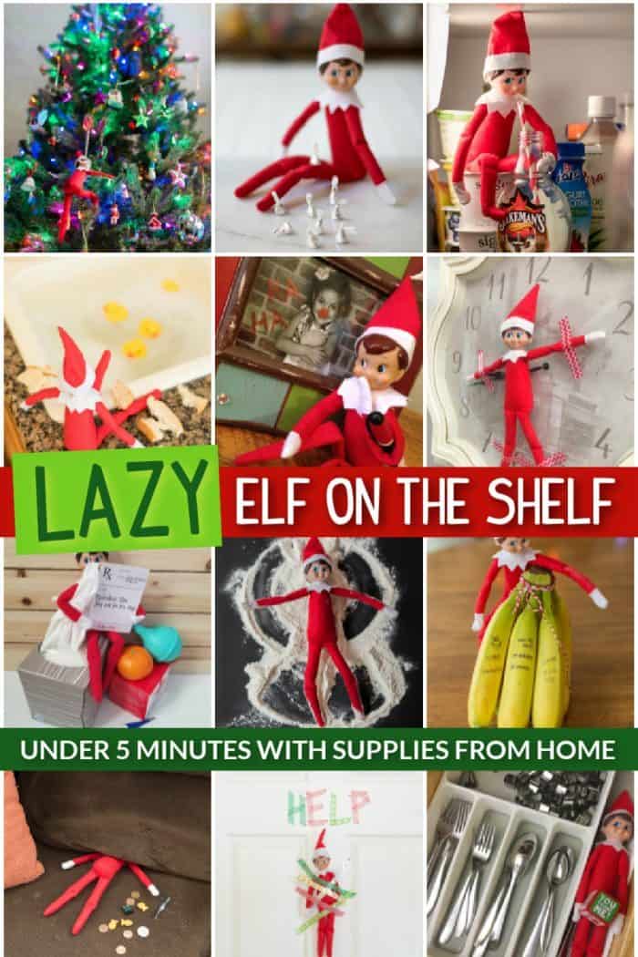 lazy elf on the shelf ideas