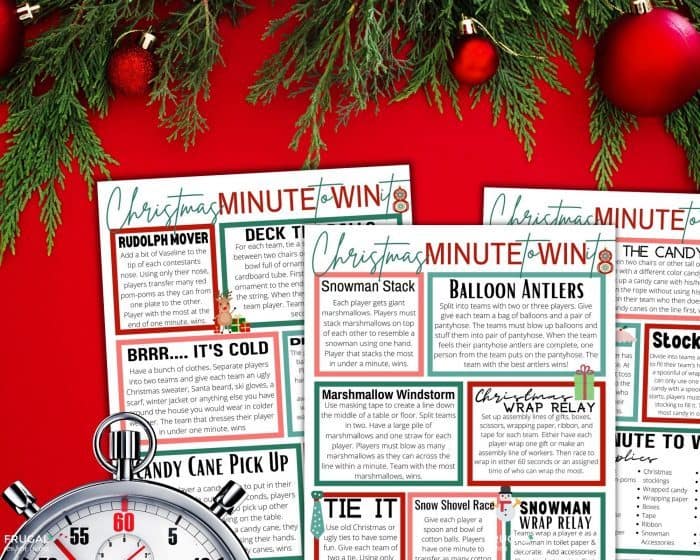 Christmas 60 Second Challenge Games