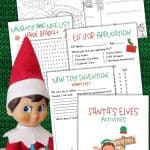 Elf on the Shelf printable activity pages