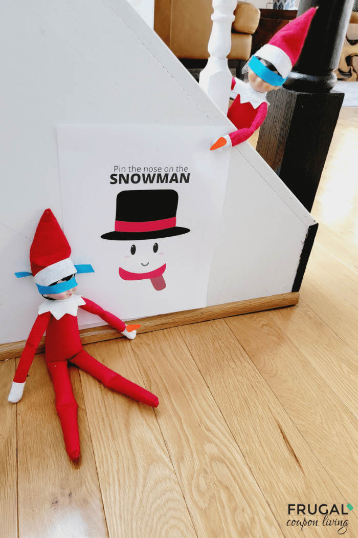 Pin the Nose on the Snowman Printable Game for Elf on the Shelf