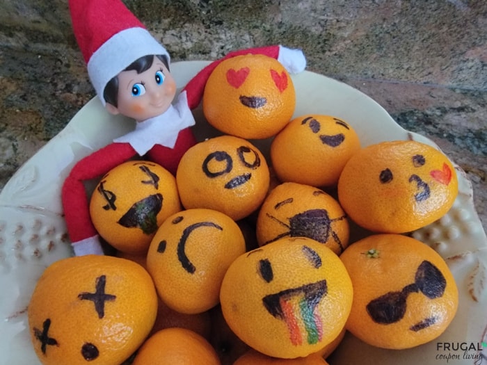 Elf on the Shelf Orange Emoji Idea