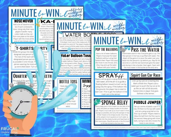 Minute to Win it Water Games for Kids