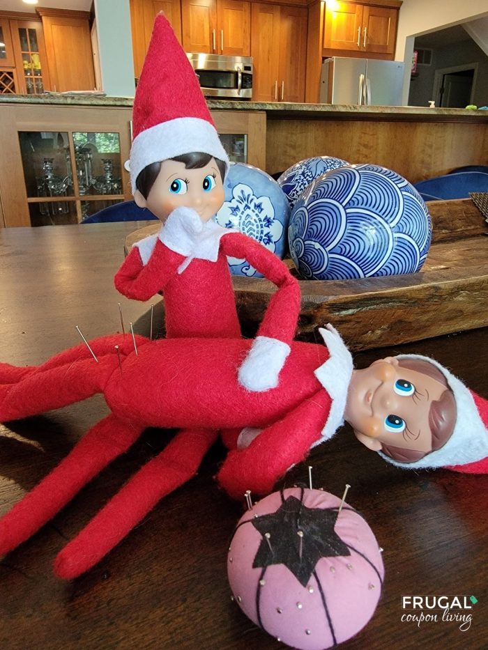 Elf on the Shelf Push Pin Idea